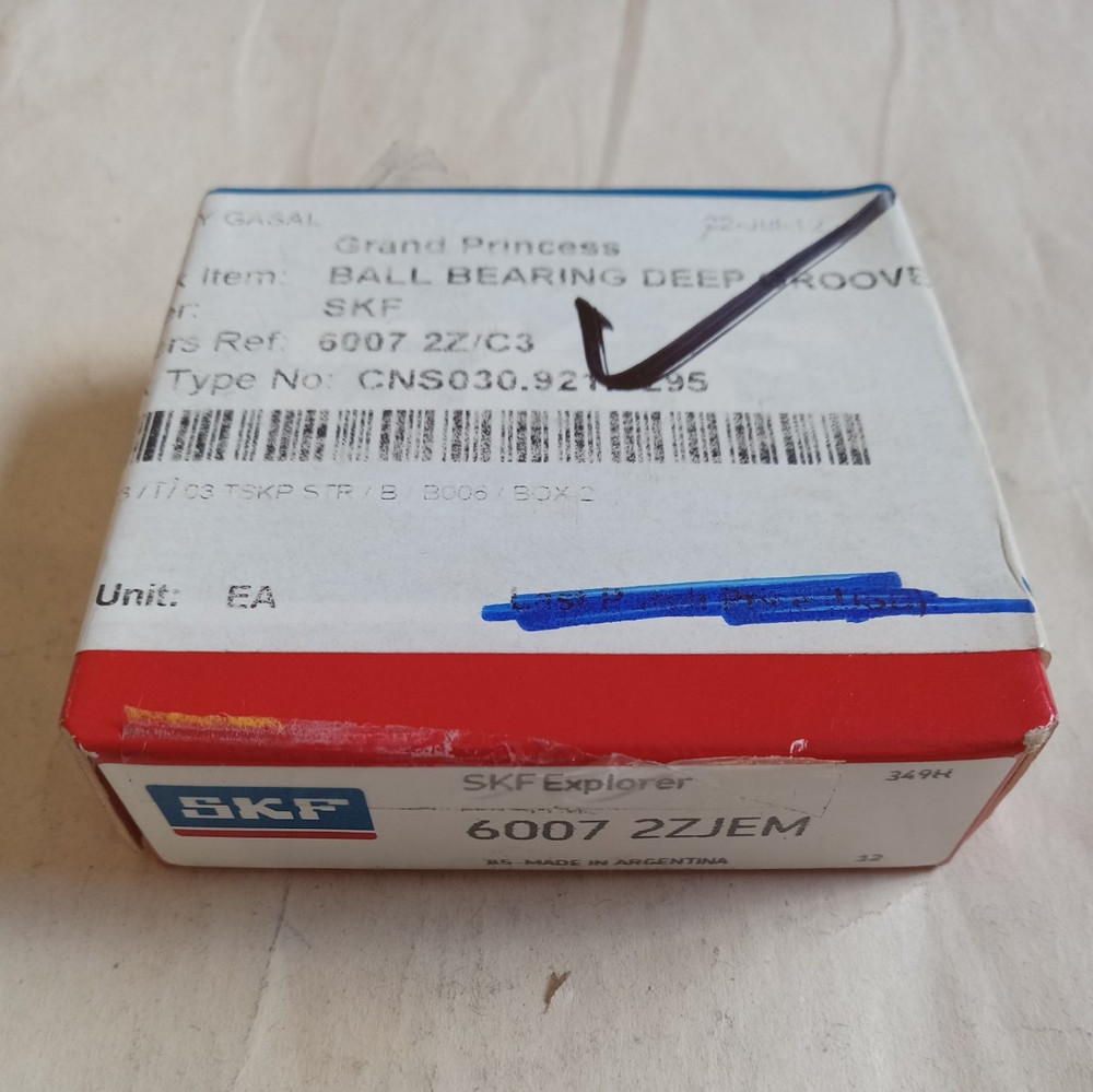 Skf Deep Groove Ball Bearing 6007 2Z Jem 35Mm X 62Mm X 14Mm