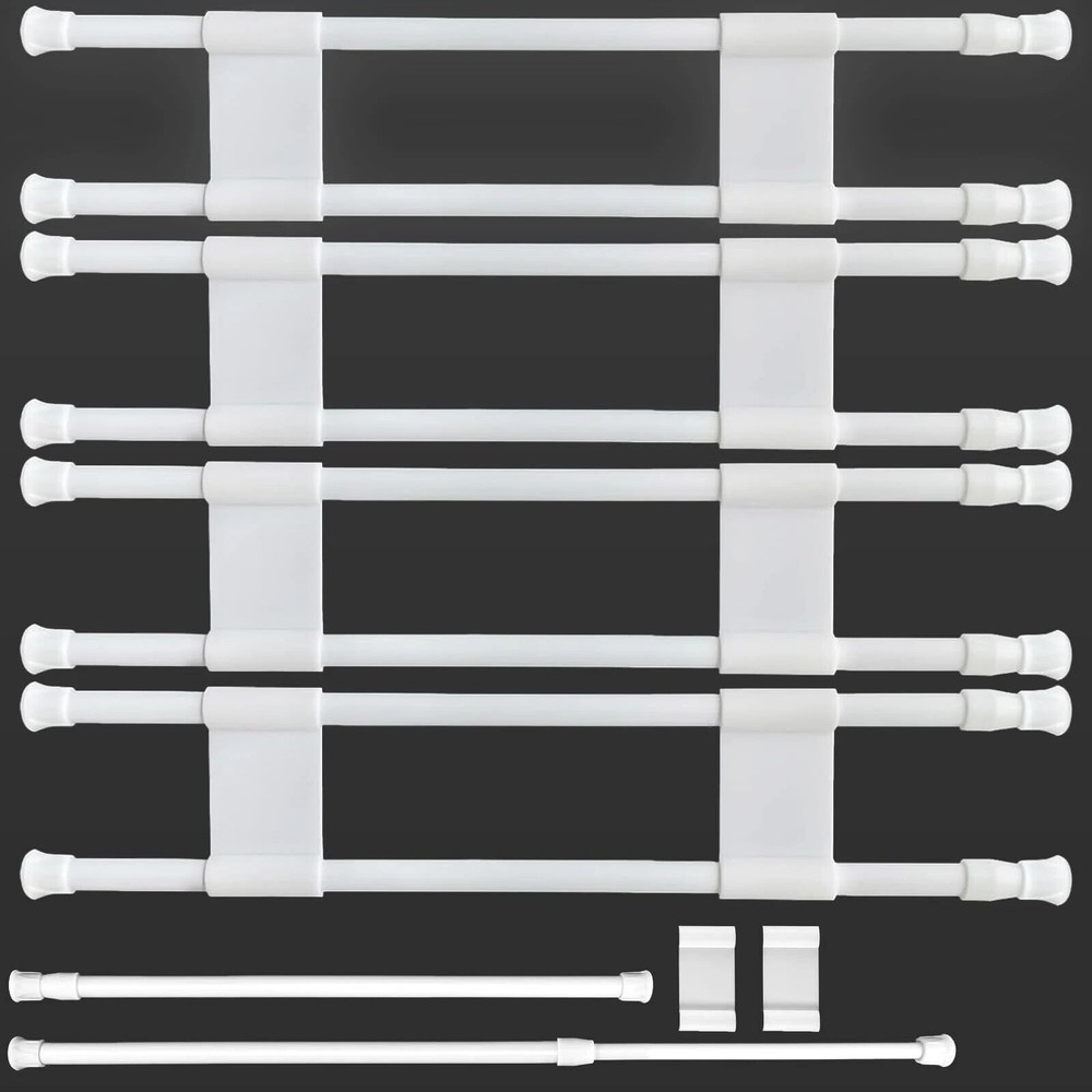 4 Sets Double RV Refrigerator Tension Rod（15.6in-27.6in）8Pcs nNo Drilling Sma...
