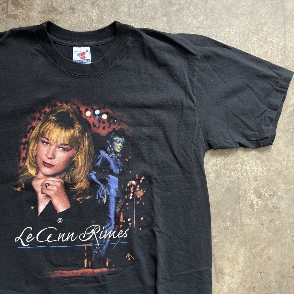 Vtg Leann Rimes country band t shirt XL 90s single stitch rap style tee vintage