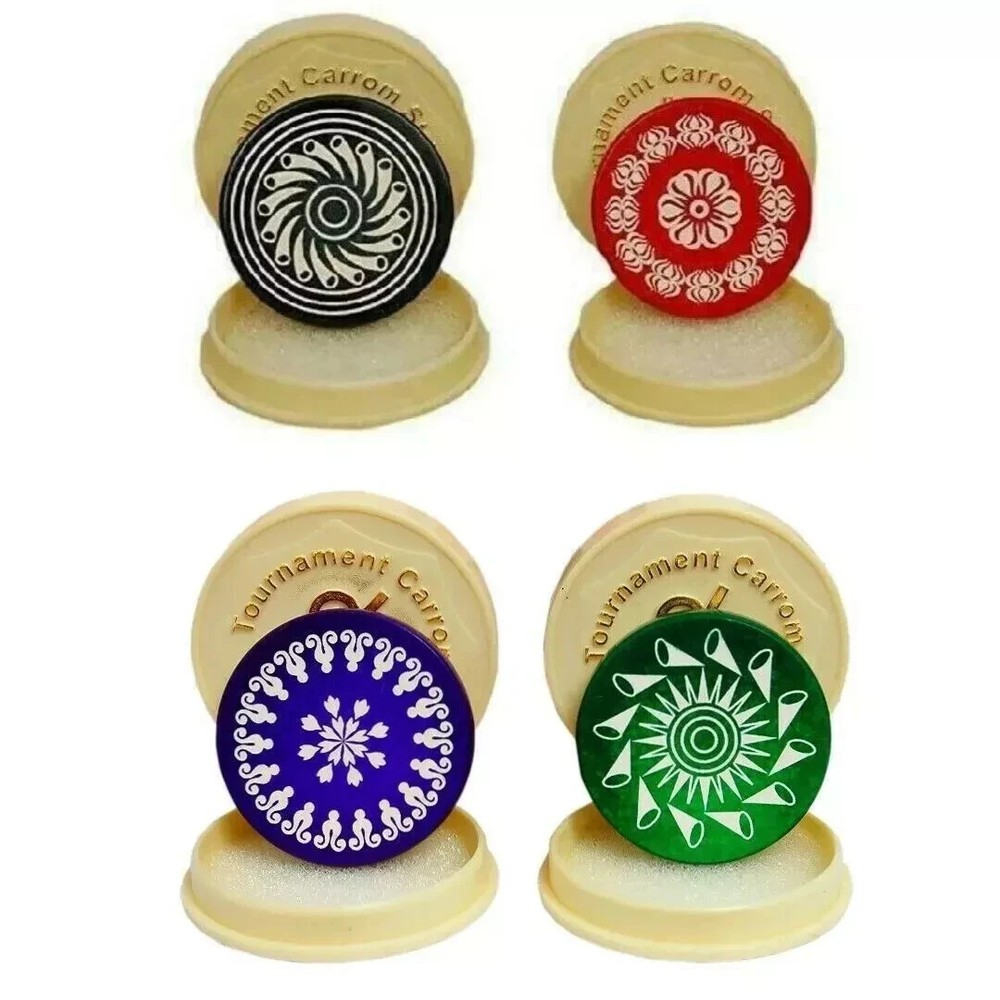 1 x India DP Tournament Carrom Carom Board Flicker Striker Coins Plastic
