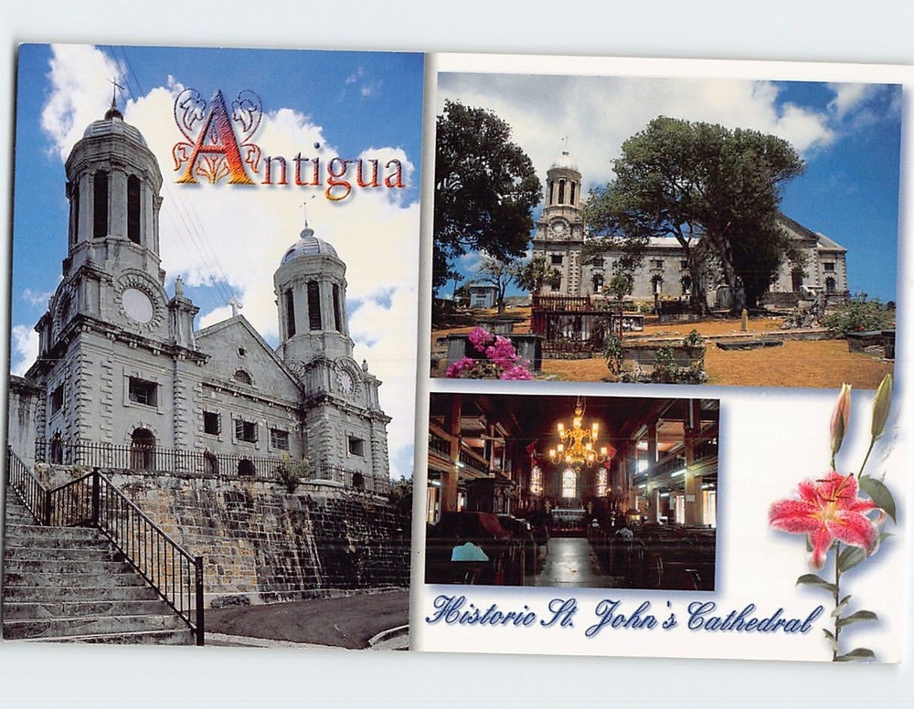 Postcard St. John's Cathedral Antigua and Barbuda