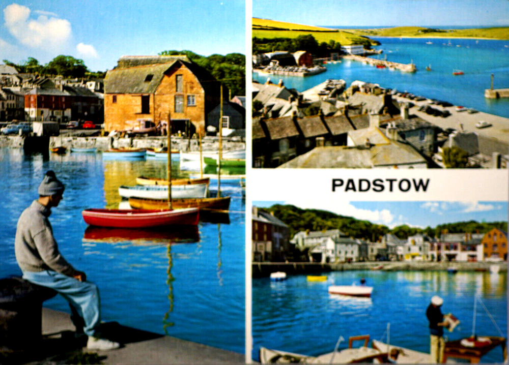 Postcard Padstow Cornwall Comish Camel Estuary Beach Hobby Horse Port Sailboat