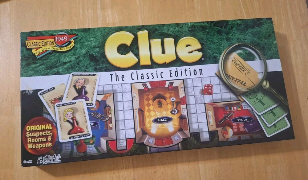Clue The Classic Edition 1949 Board Game Original Remake Complete Minus Instr.