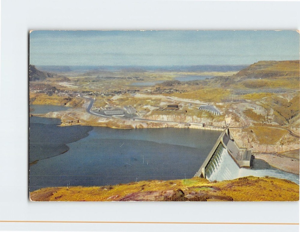 Postcard Grand Coulee Dam Washington USA