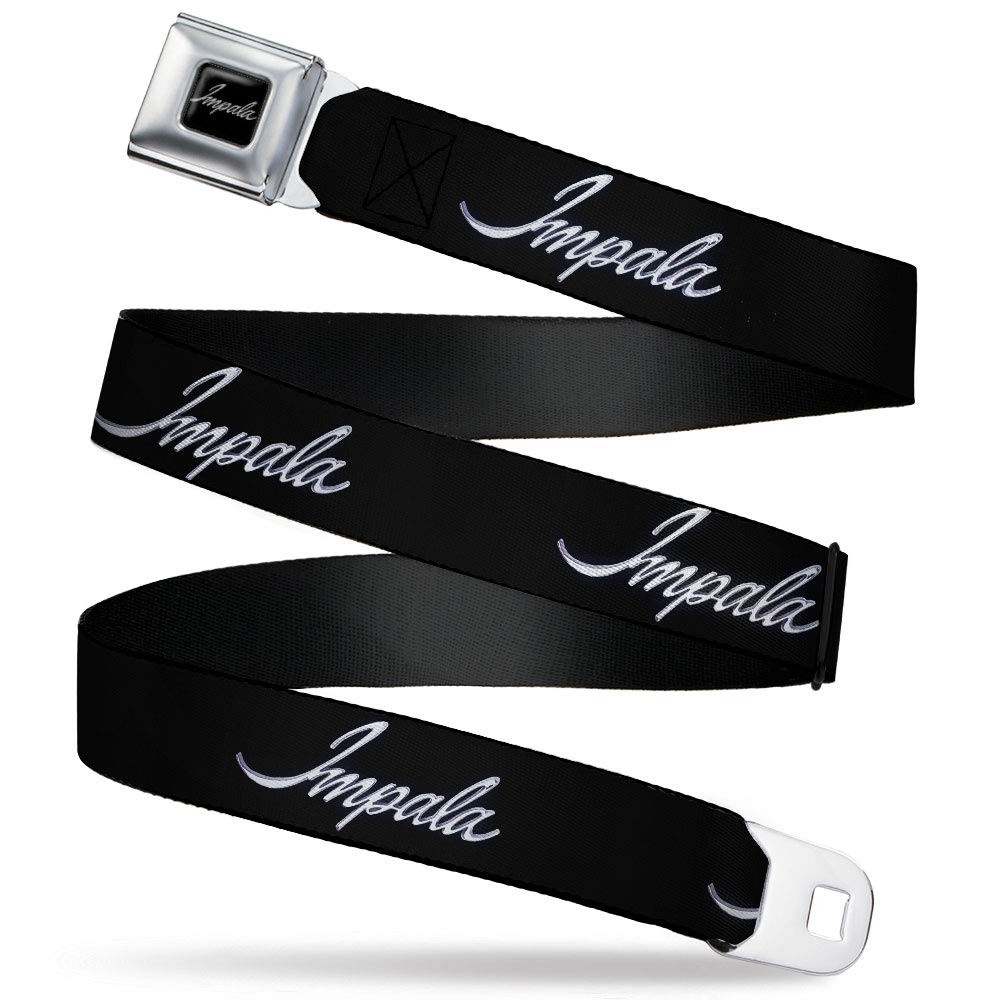 `Impala Script Emblem Full Color Black/Silver - 1.0`` Seatbelt Belt... ACC NEWAnother great item from Rarewaves USA | Free delivery!