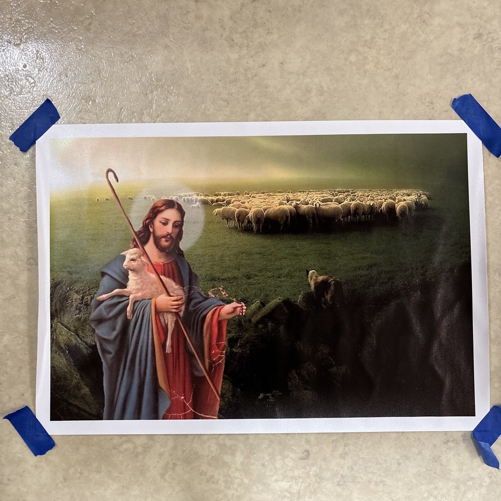 Jesus & The Lost Sheep  ✅ Religion Religous Wall Art Canvas Poster Print ✅ 12x18