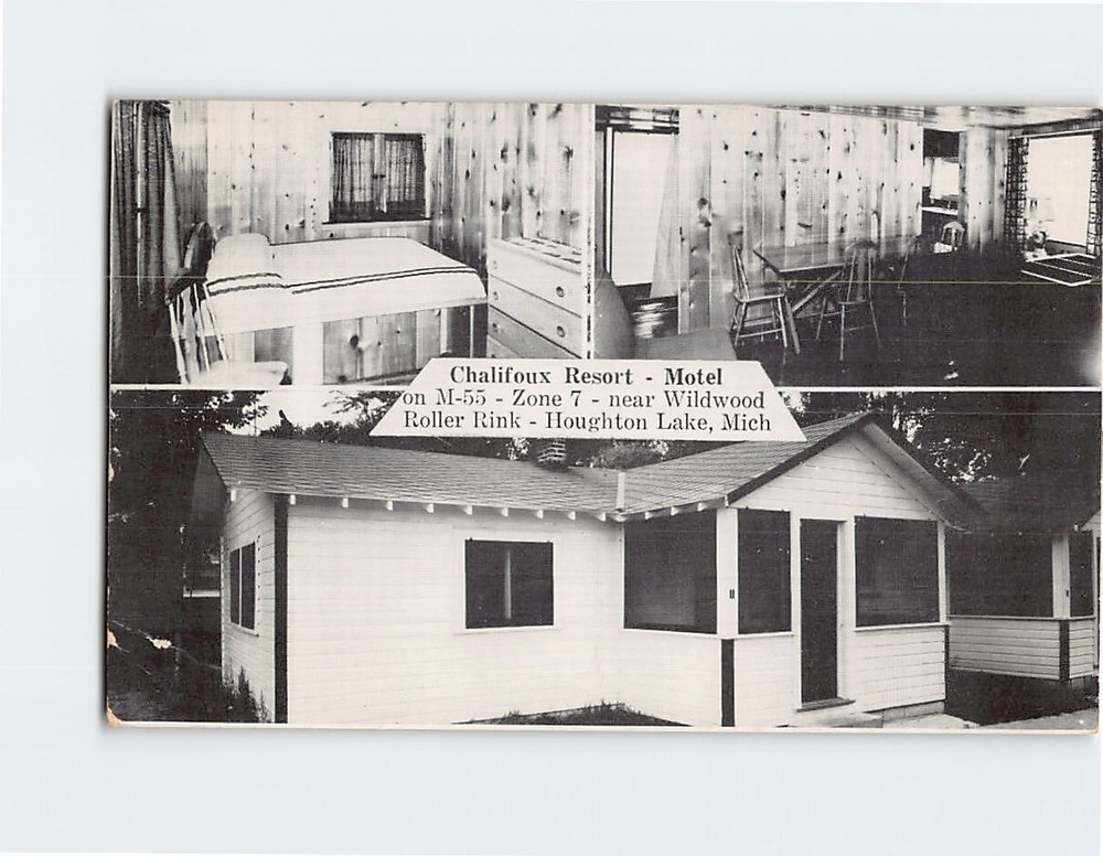 Postcard Chalifoux Resort Motel Houghton Lake Michigan USA North America