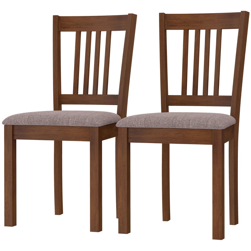 Soft Upholstered Kitchen Dining Chairs, Set of 2, Mid-Century Style
