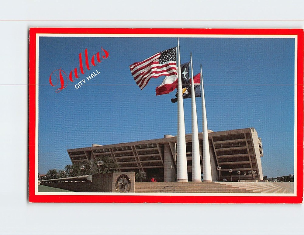 Postcard Dallas City Hall Dallas Texas USA