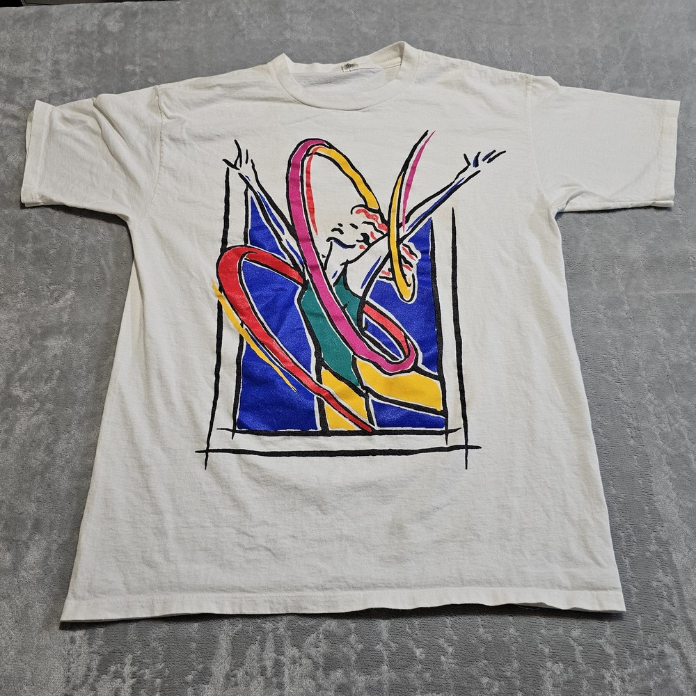 Vintage Dancer Abstract Art Graphic The Body T-Shirt Men's White-image