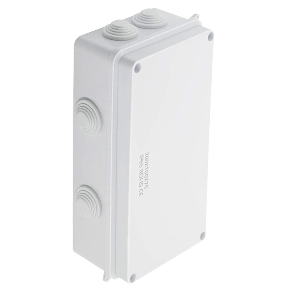 Electrical Enclosure IP65 Waterproof ABS Wiring Junction Box w/ Rubber Stoppers-image