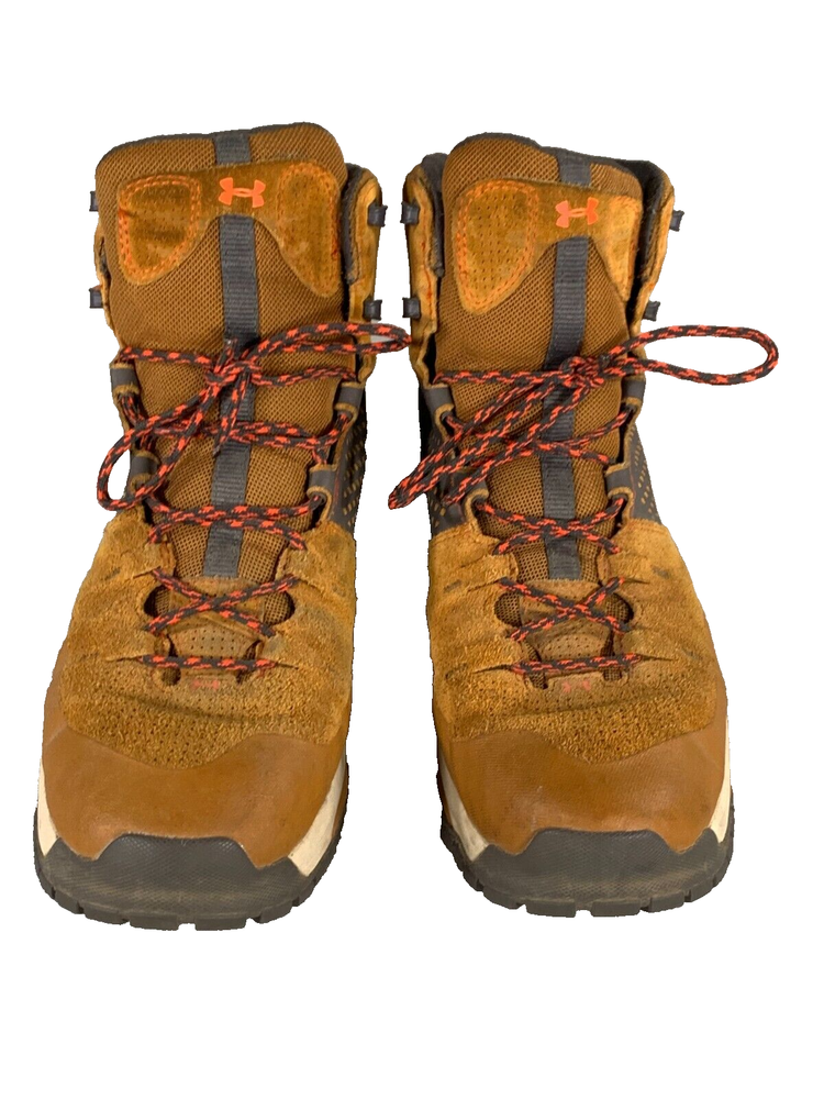 Under Armour Brown Leather Gore-Tex Waterproof Hiking Boots for Outdoor Trails #4637