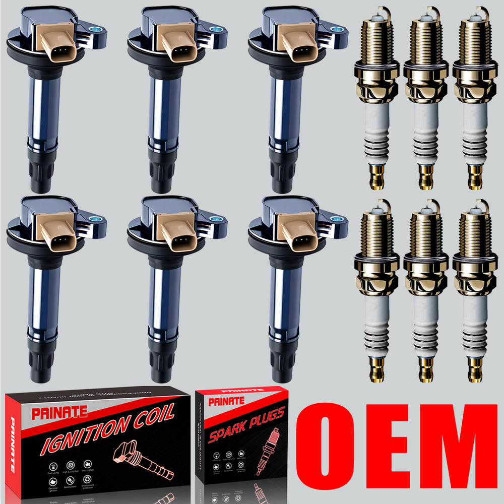 Brand 6X OEM Ignition Coil & 6X Iridium Spark Plug For Ford F-150 Ecoboost UF646
