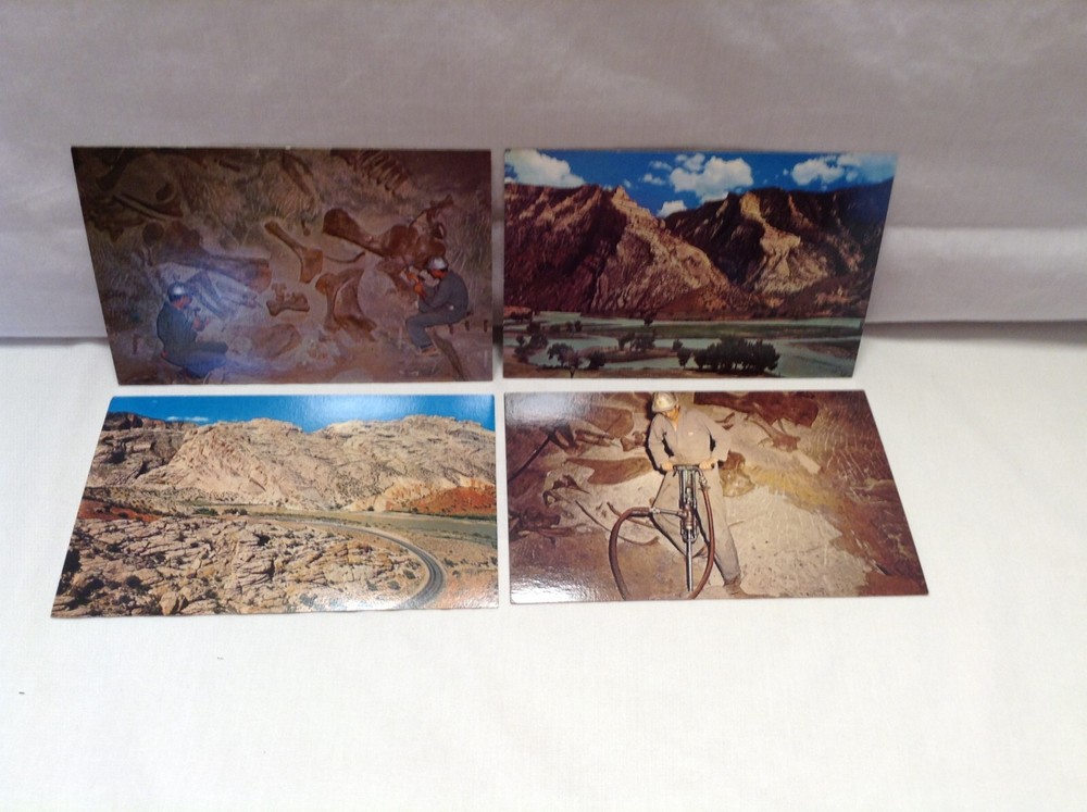 Lot of 4 Vintage Postcards – Dinosaur National Monument Utah