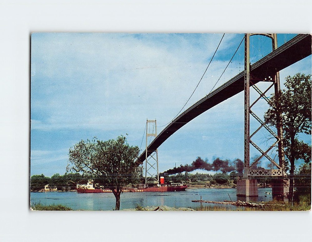 Postcard Thousand Islands International Bridge American Span Thousand Islands NY