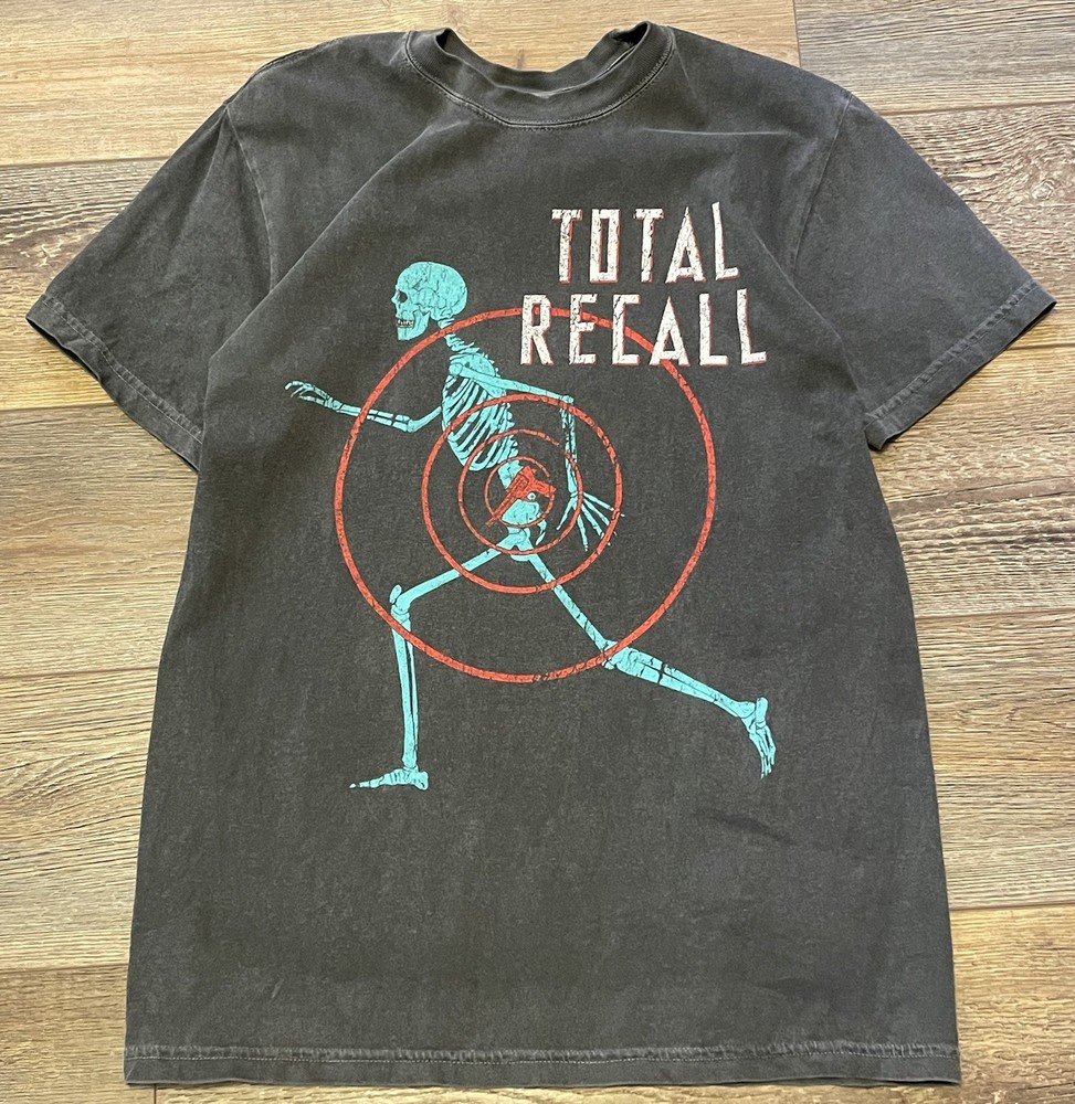 Total Recall 90s Scifi Movies RARE Graphic Tee Shirt Mens Medium Vintage Black