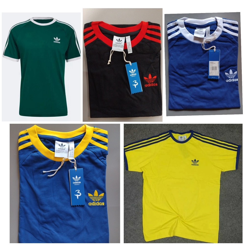 MEN'S ADIDAS ORIGINALS SHORT SLEEVE CREW NECK THREE STRIPE T-SHIRT