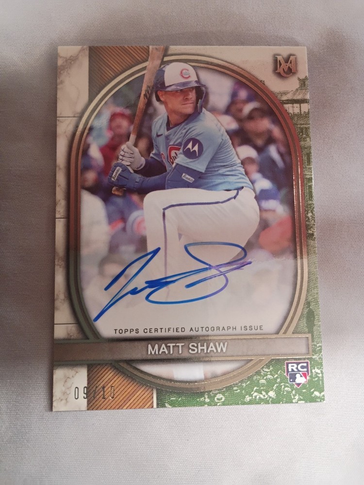2025 Topps Museum Collection Matt Shaw Archival Autograph On Card #'d /10 Cubs
