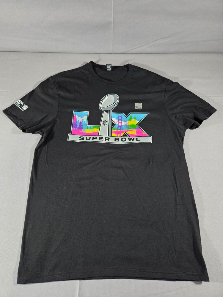Super Bowl LIX T Shirt Mens Large Black NFL Caesars Sportsbook San Francisco