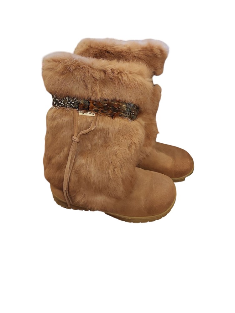 New Unused Size 10 Bearpaw Kona Suede/Rabbit Upper Wool Warm Lining Winter Boots