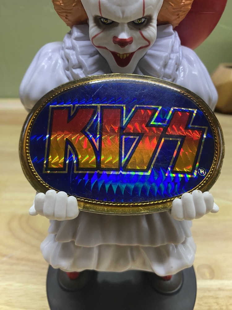 Vintage 1977 Kiss Foil Logo Pacifica Prism Belt Buckle Blue, Black, & Gold