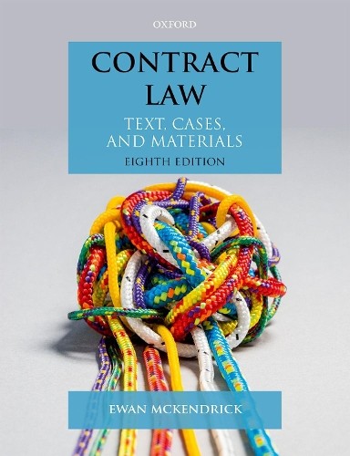 Contract Law: Text, Cases, and Mater... by McKendrick, Ewan Paperback / softbackFREE US DELIVERY | ISBN: 019880816X | Quality Books