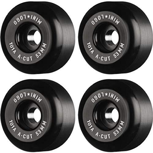 Mini Logo A-Cut 53mm 101a Black Skateboard Wheels Set of 4