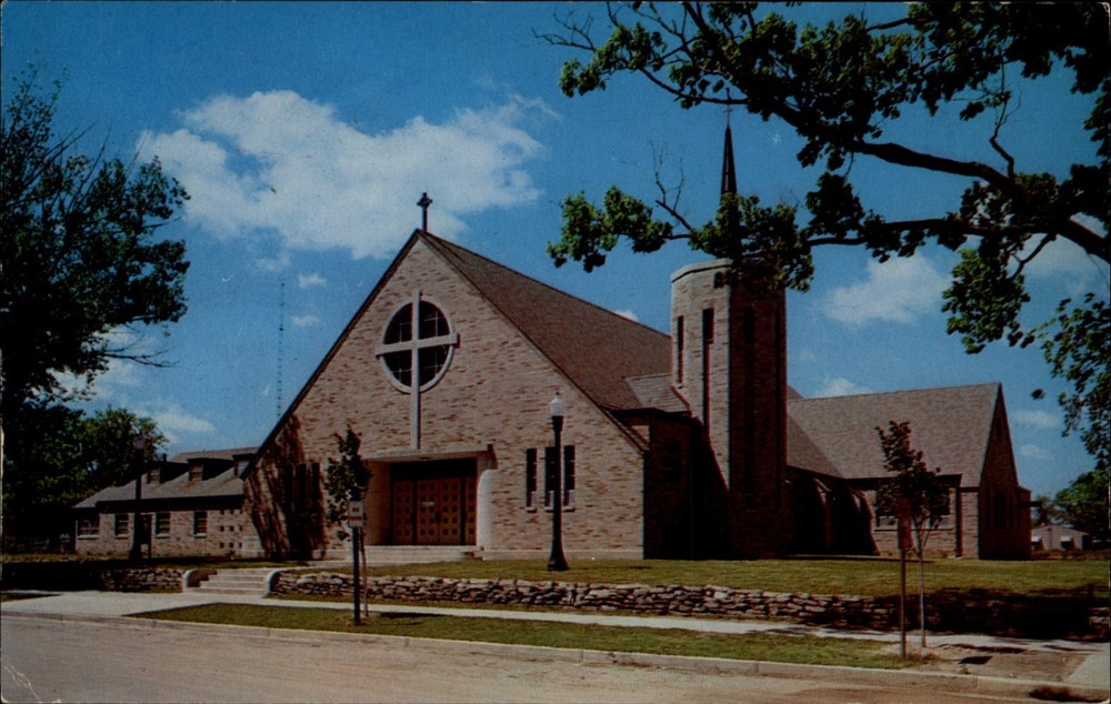 St Joseph Catholic Church Owosso Michigan vintage postcard w297