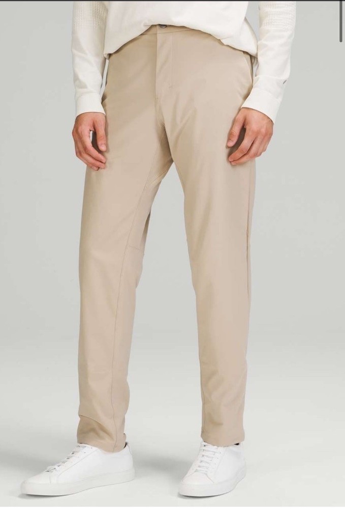 Lululemon Commission Classic Pant Men 32 Warpstreme ABC Stretch Golf Chino Beige