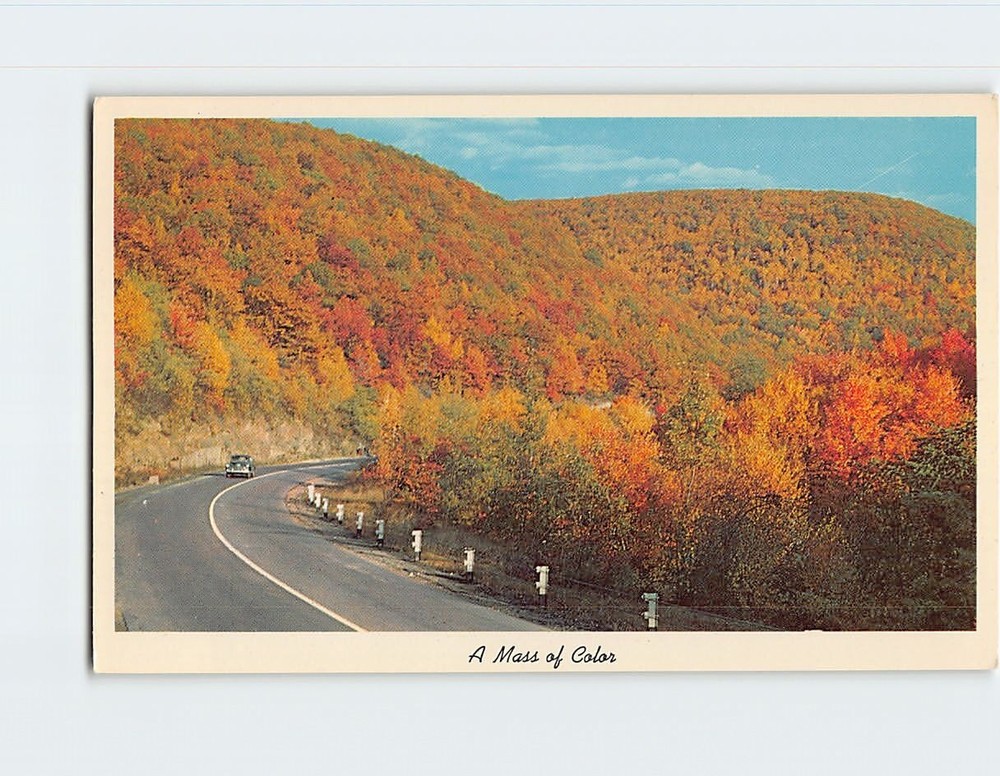 Postcard Autumn Highway Scene