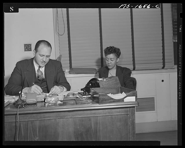 Washington DC Robert C Weaver Miss Mary Pipes 1942 War Manpower Commission