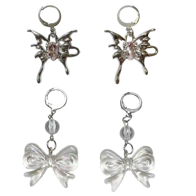 Elegant Butterfly Bowknot Pendant Earrings for Women and Girls
