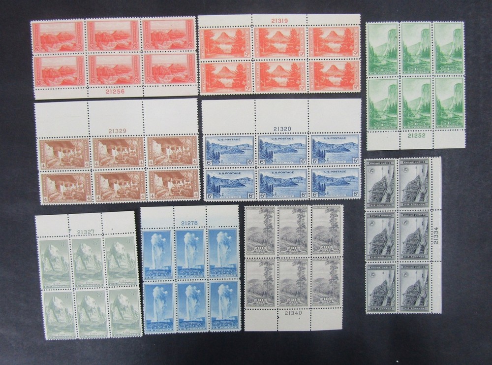 nystamps US Plate Block Stamp # 740-749 Mint OG H      U12x3636