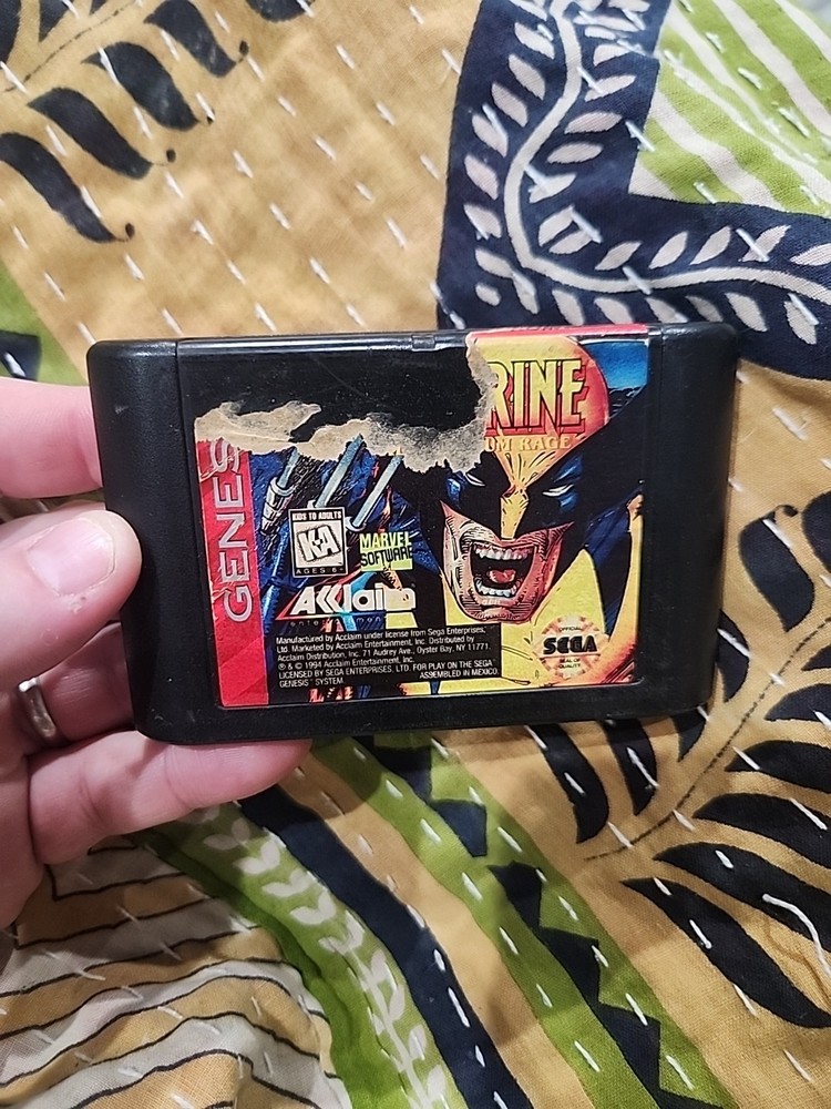 Wolverine: Adamantium Rage (Sega Genesis, 1994) Authentic Cartridge Only Works