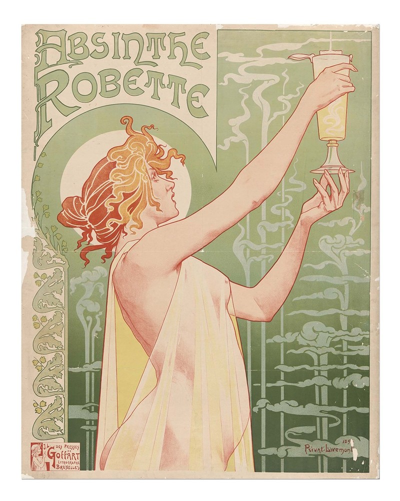Art Nouveau Absinthe Robette Wall Art Poster Premium Quality-image