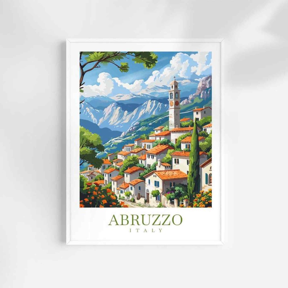 Abruzzo Travel Print Italy Wall Art Italian Riviera Wall Hanging Home Dcor-image