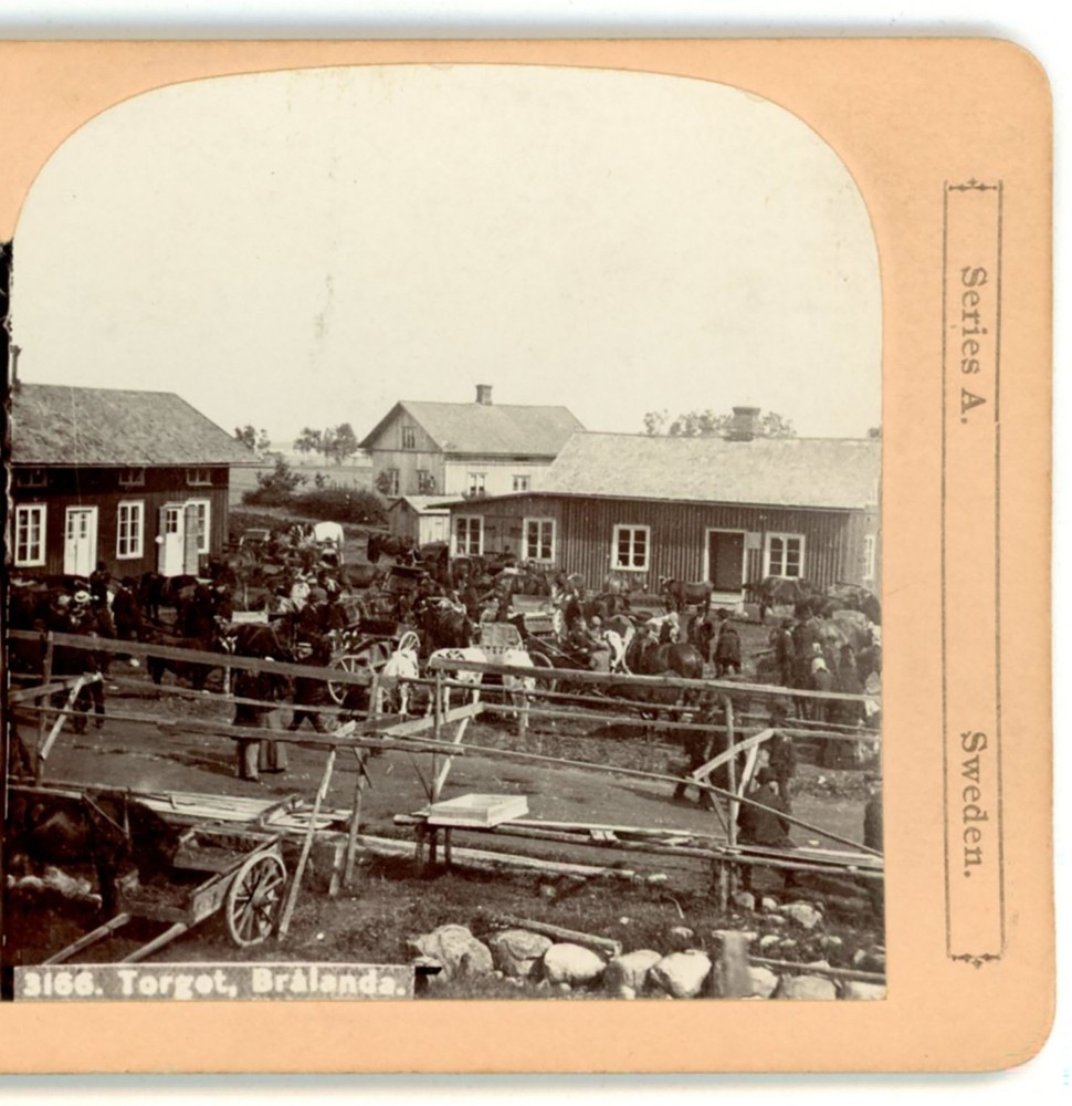 Bralanda Square Sweden Johnson Stereoview