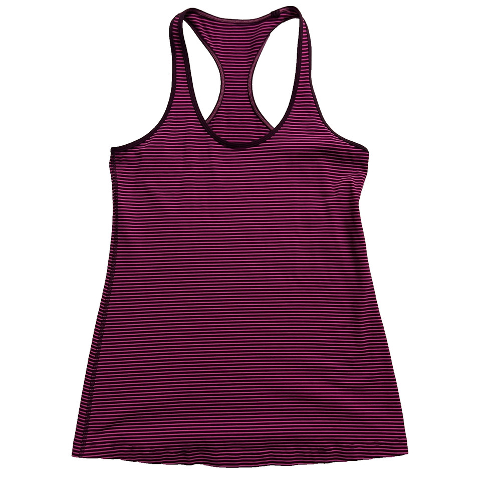 Pink Striped Lululemon Tank Top Shirt Women's Size 12