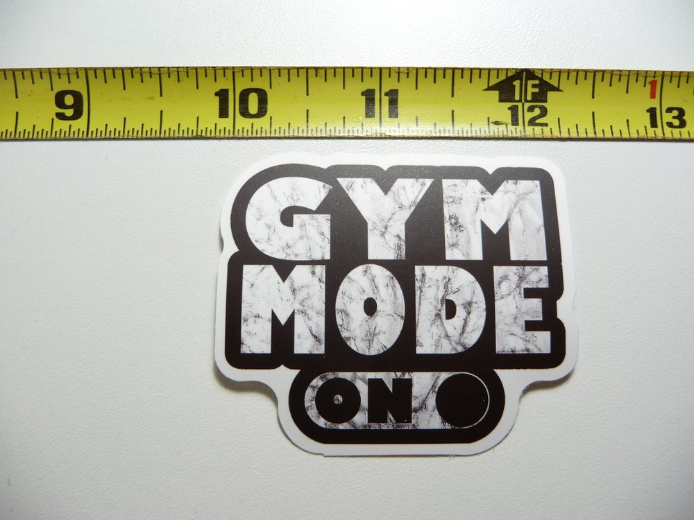 GYM MODE ON Decal Sticker for Fitness Weightlifting Workout Motivation
