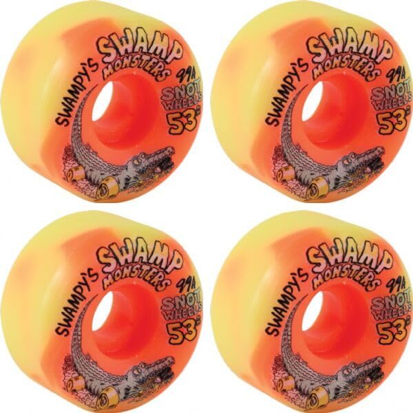 Snot Wheel Co. Swampy Swamp Monsters Skateboard Wheels - 53mm 99a (Set of 4)