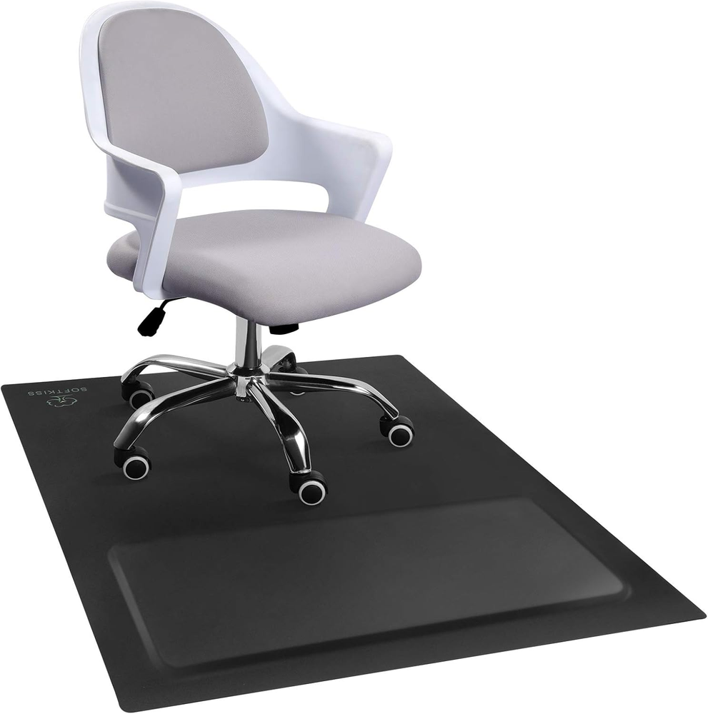 Anti-Fatigue Standing Office Chair Mat for Hardwood Floor with Cushioned Foam Fo