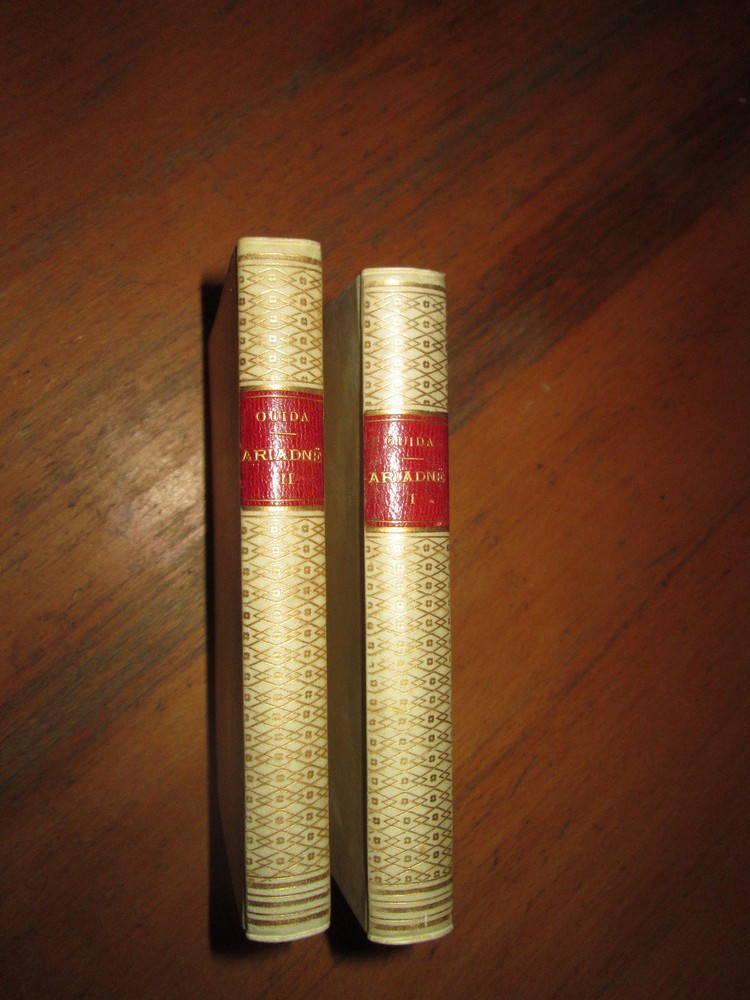 Ouida ARIADNE 1887  Bernhard Tauchnitz RARE 'paper vellum' binding