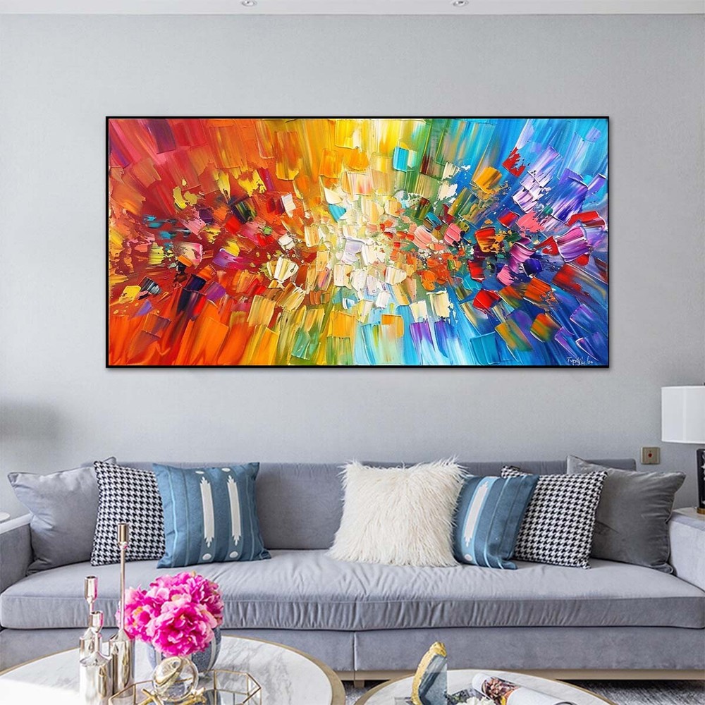 orinigal blue Abstract Wall Art Paintings Hand Painted Oil Painting On Canvas