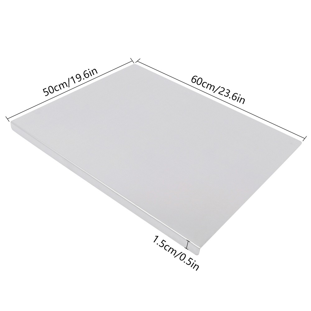 60*50cm Stainless steel Chopping Boards w/ Front Overhang Large Cutting Board
