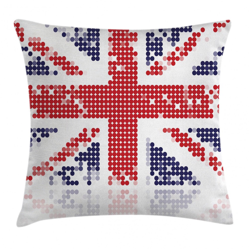 British Grunge Flag Square Throw Pillow Case 18-Inch Cushion Cover