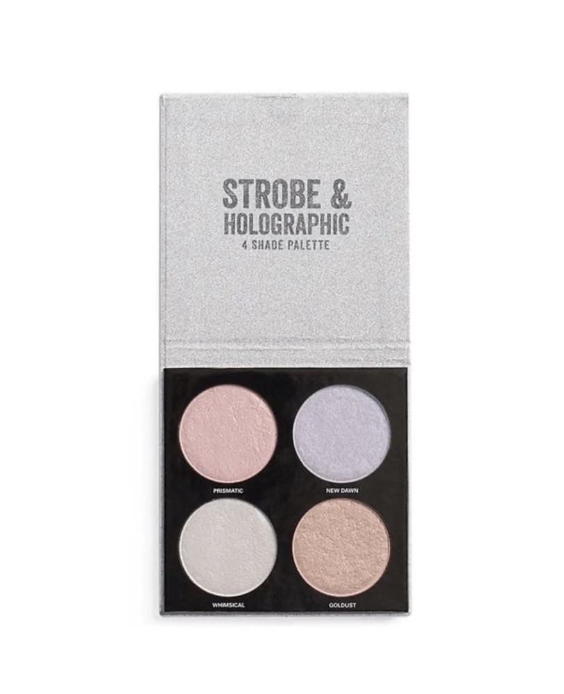 Academy of Colour Strobe & Holographic 4 Shade Highlight Palette Multicolor NEW-image