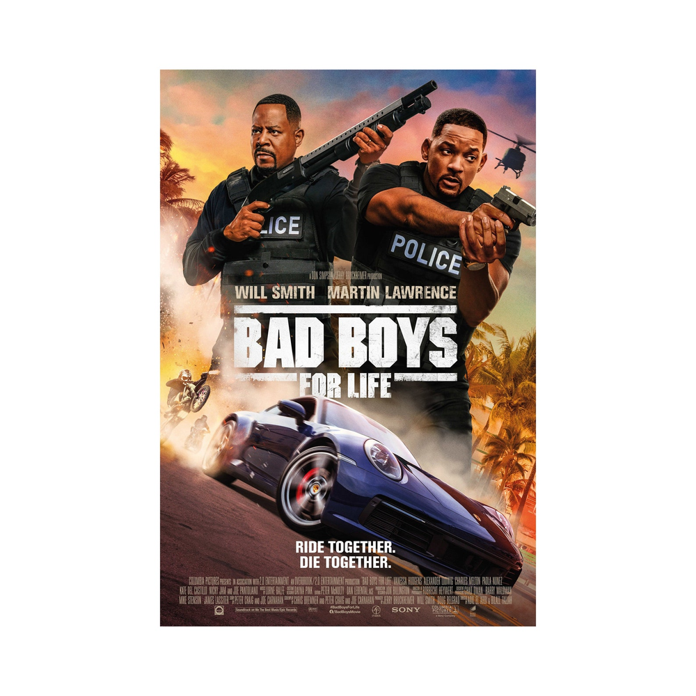Bad Boys for Life Movie Poster Glossy High Quality Print Home Art Decor