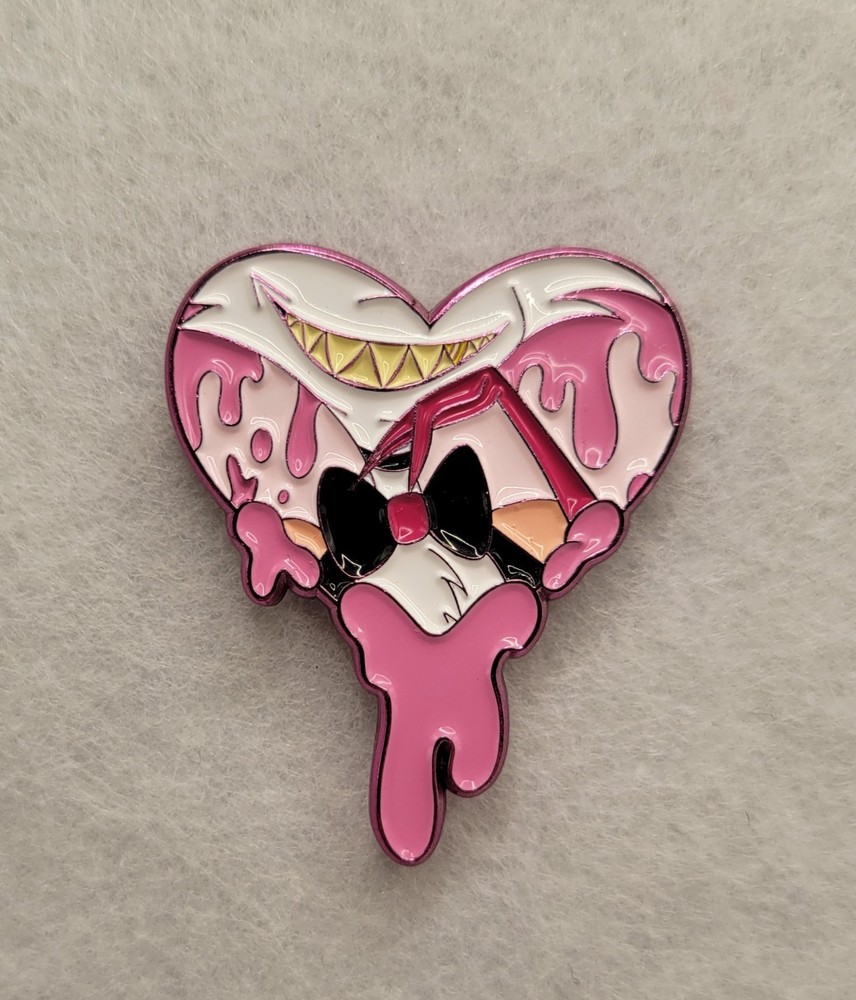 Fanmade Unofficial SheepsiesDelights Hazbin Hotel Angel Dust Heart Enamel Pin
