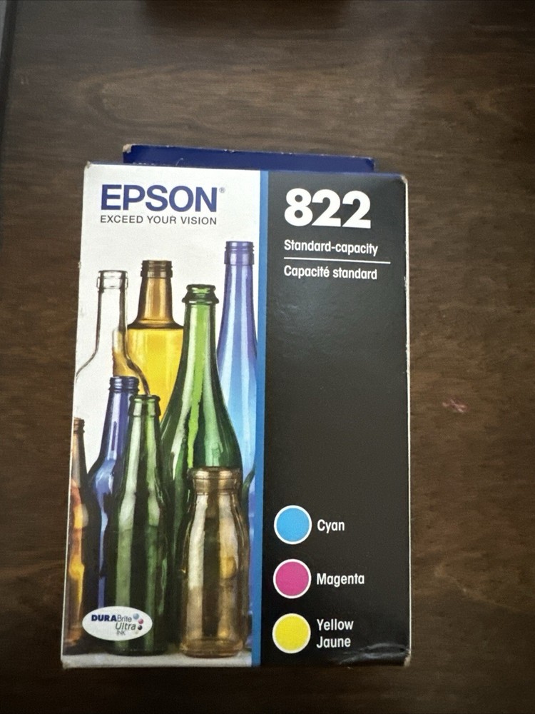 Epson 822 Ink Cartridge Standard-Capacity Tri-Color Genuine Epson EXP: 10/26