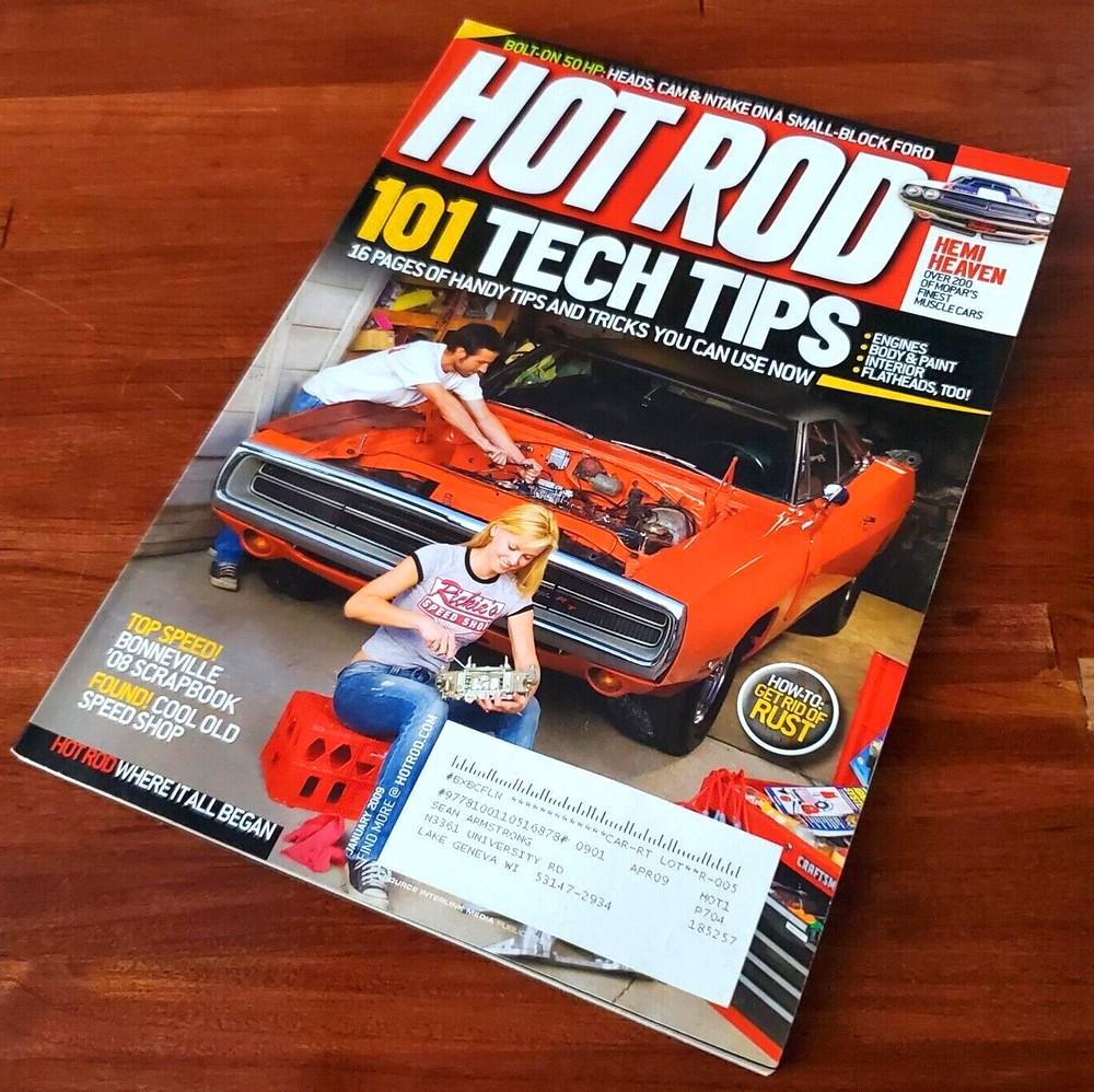 Hot Rod: 101 Tech Tips Hemi Heaven January 2009 Magazine Free Shipping